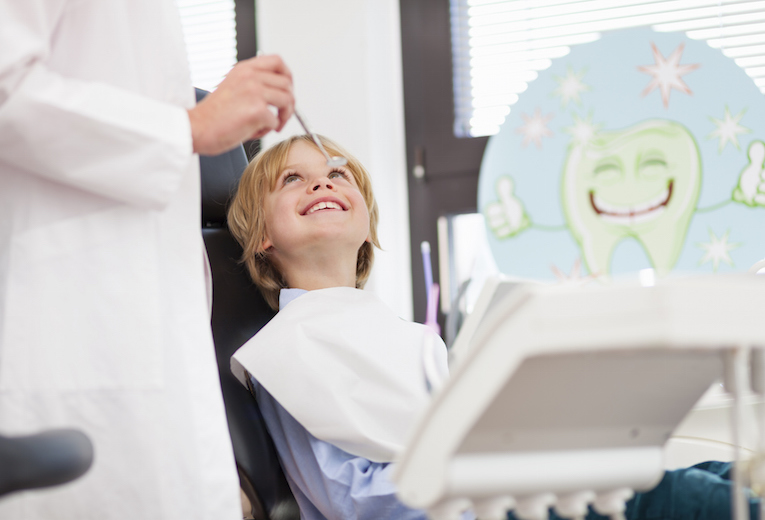 Smiling Child At Dentist